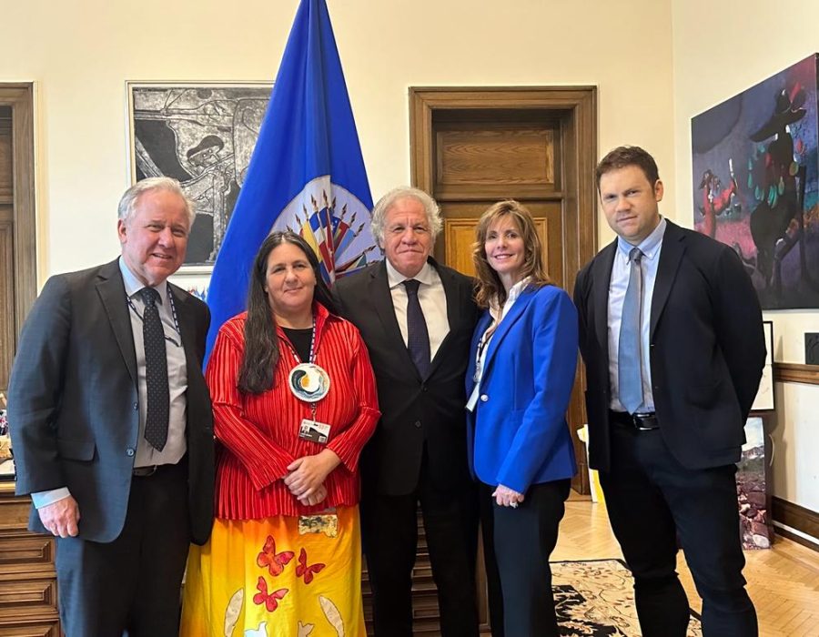 OAS Secretary for Hemispheric Affairs, Ambassador James, Special Advisor on Indigenous Affairs of the OAS, Daniel CanoLambert, Chief Executive Officer of the Native Women's Association of Canada Lynne Groulx, Secretary General of the Organization of American States (OAS), HE Luis Almagro and Chief Executive Officer of The Trust for the Americas, Linda Eddleman