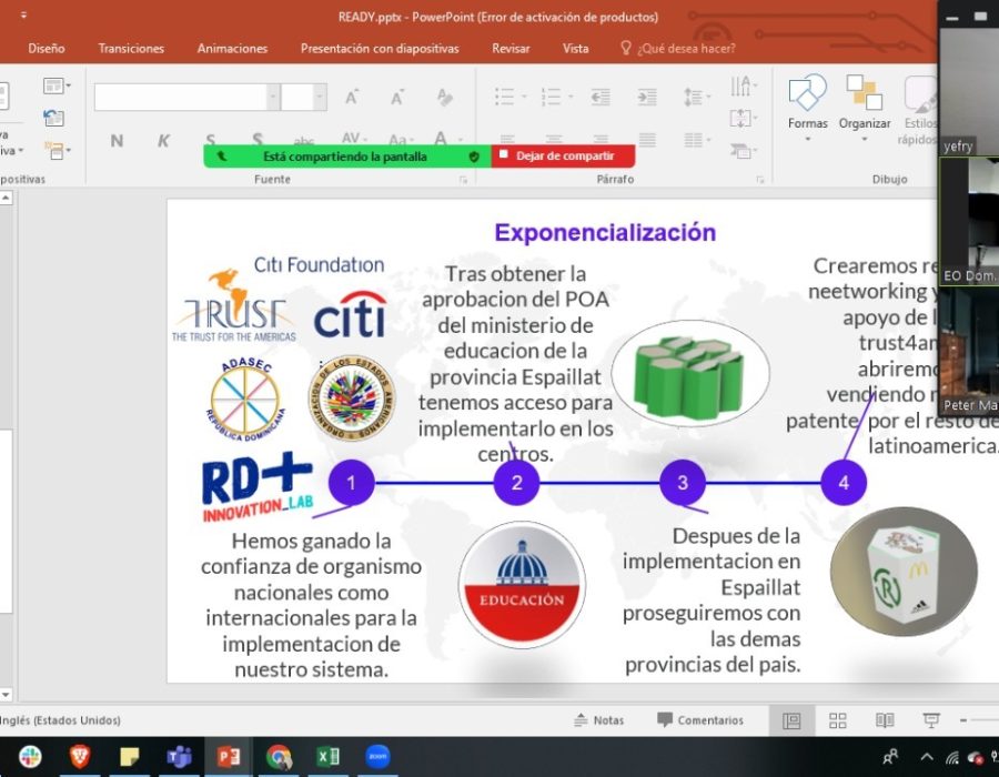 Yefry Nuñez, beneficiario del DIA Lab RD, avanza con su emprendimiento READY Recycling